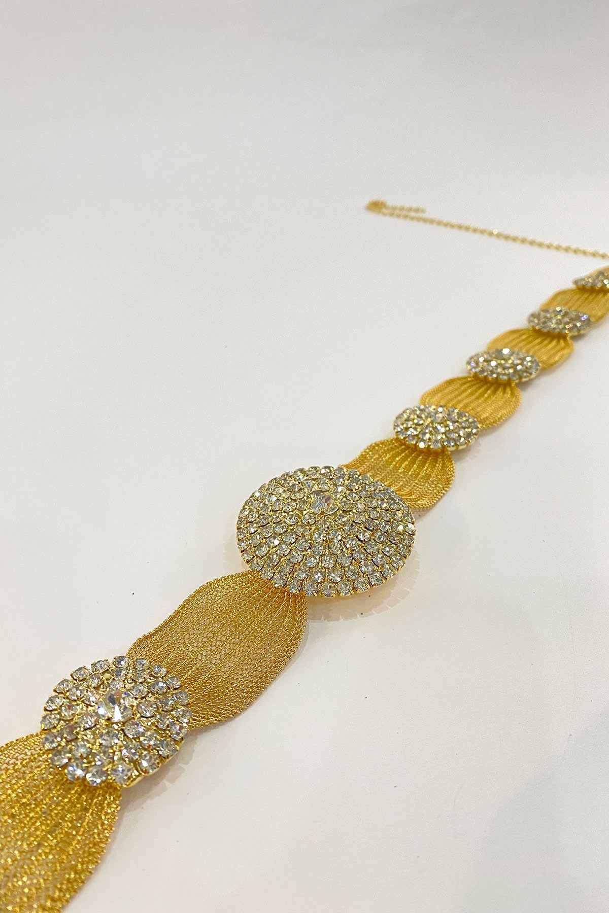 Gold Hasırlı Yöresel Taşlı Arnavut Kemeri