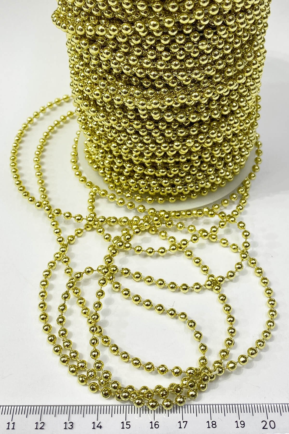 Gold Plastik Şerit Yuvarlak İnci 4 mm 10 mt