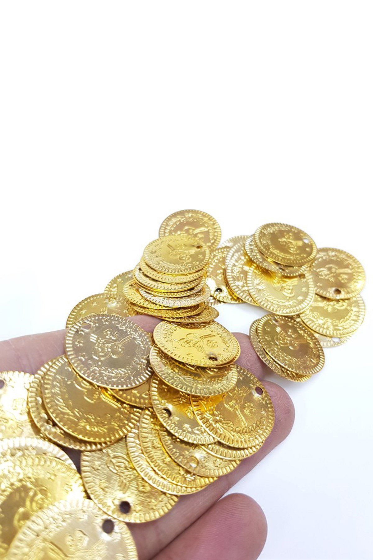 Gold Rengi Metal Alüminyum Pul Para