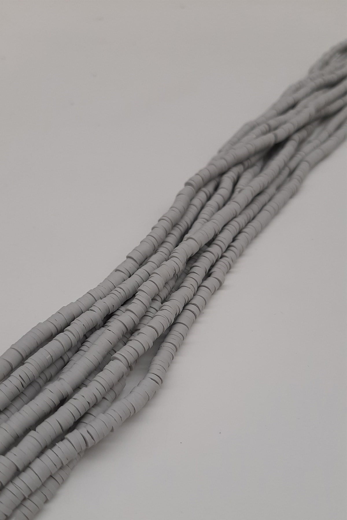 Gri Fimo Hamur Boncuk 4mm