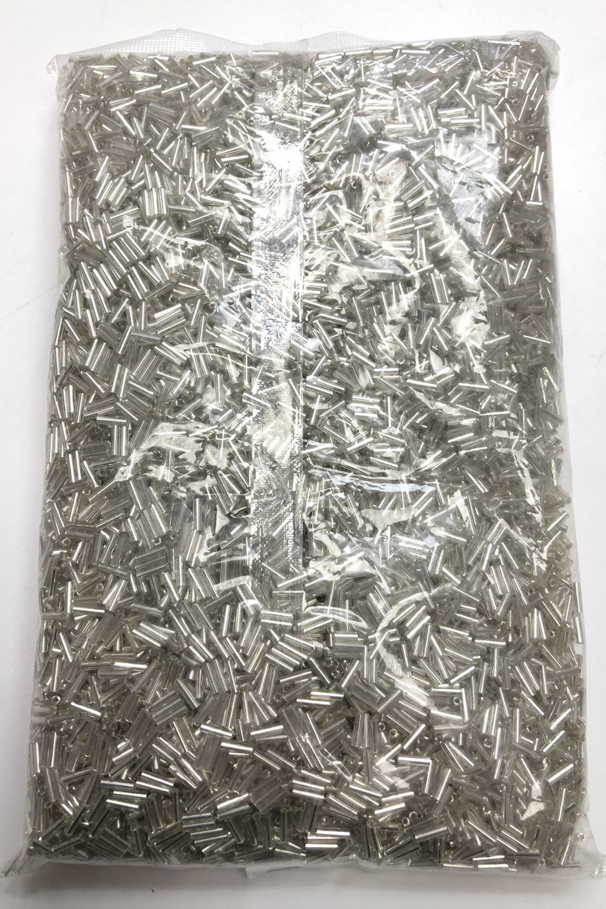 Gümüş Boru Boncuk 5 mm  500 gr