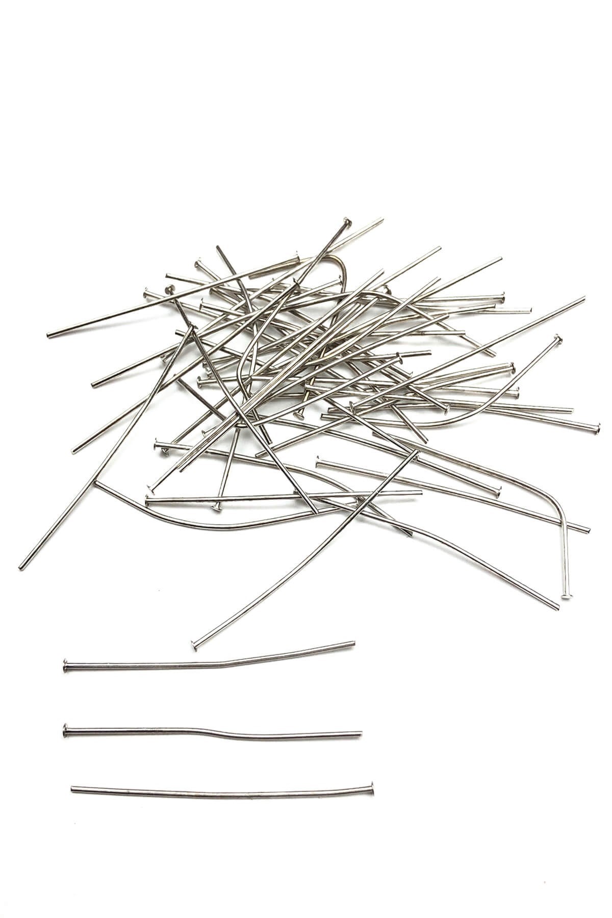 Gümüş Rengi Başlıklı Takı Çivisi 0,45 cm