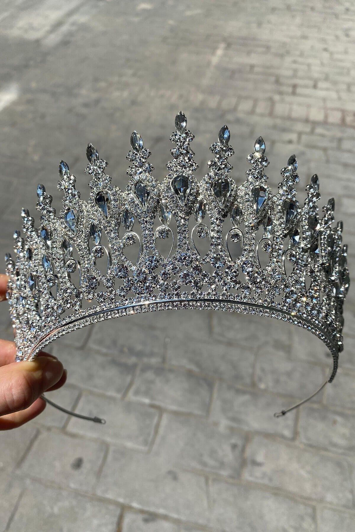 Gümüş Renk Henna Model Gelin Tacı
