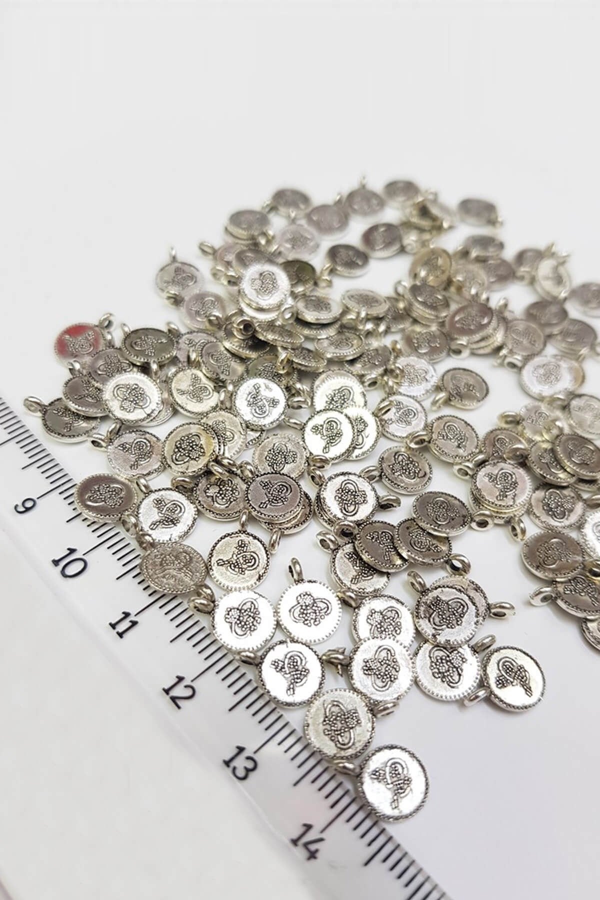 Gümüş Renk İmitasyon Metal Para Pul