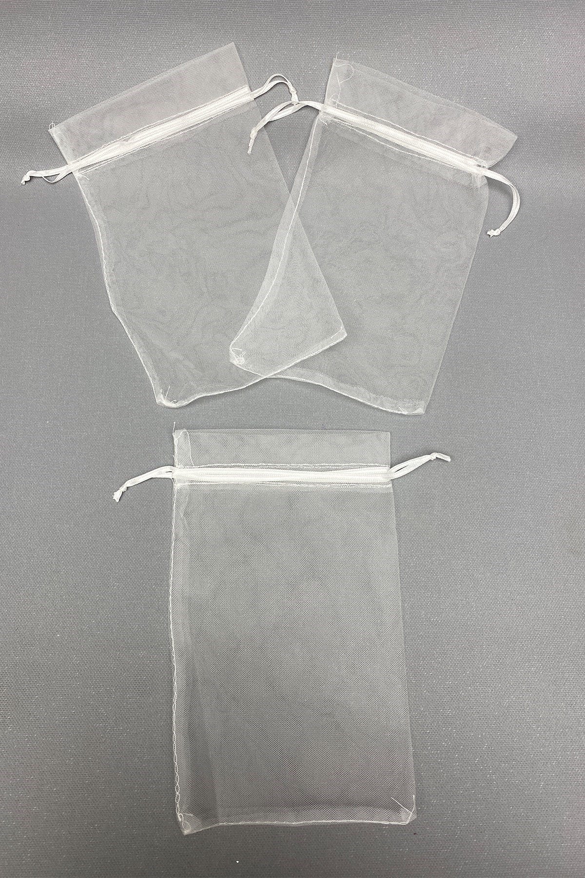 Hediyelik Boy Şeffaf Tül Kese 100 Adet (14*24cm)