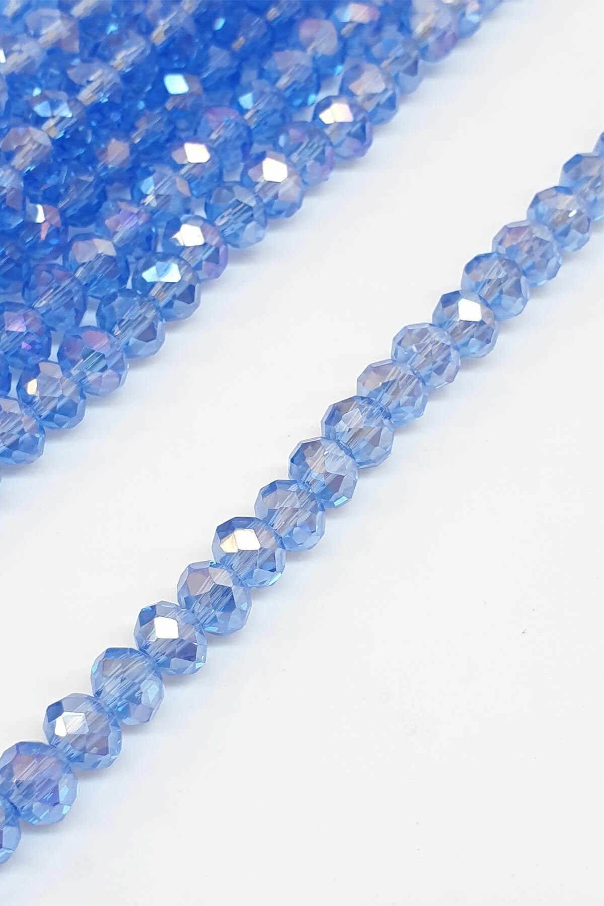 Janjanlı Mavi Kristal Boncuk 6 Mm