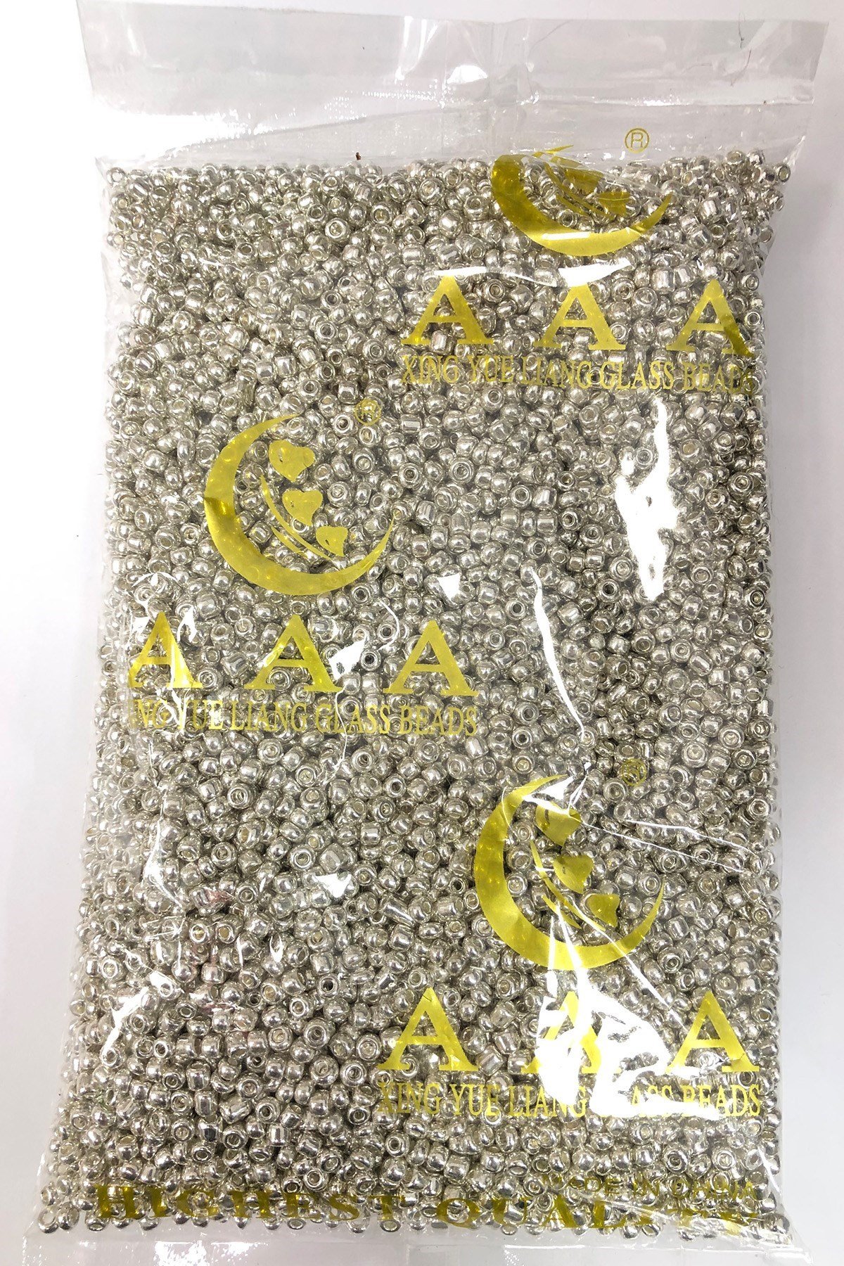 Kaplama Gümüş Rengi Kum Boncuk 4 mm 500 gr