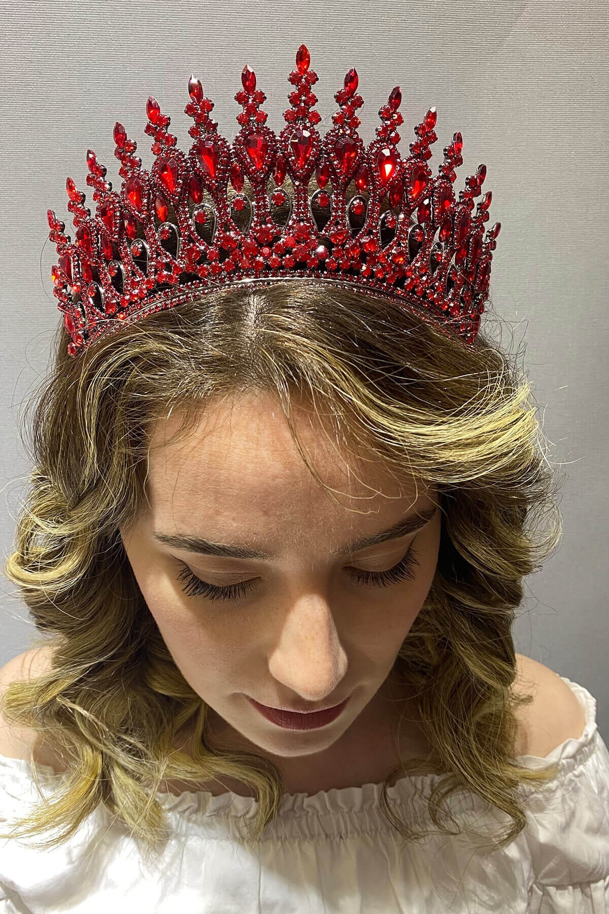 Kırmızı Henna Model Gelin Kına Tacı