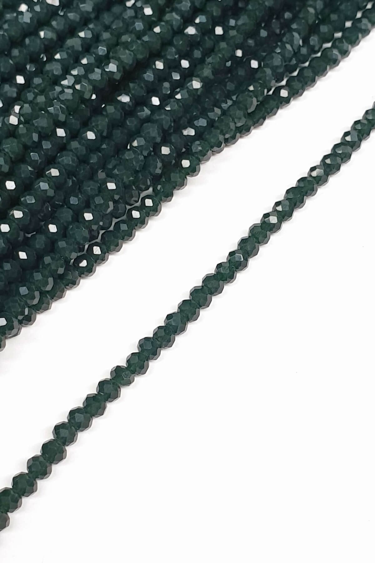 Koyu Mat Yeşil Kristal Boncuk 4 Mm
