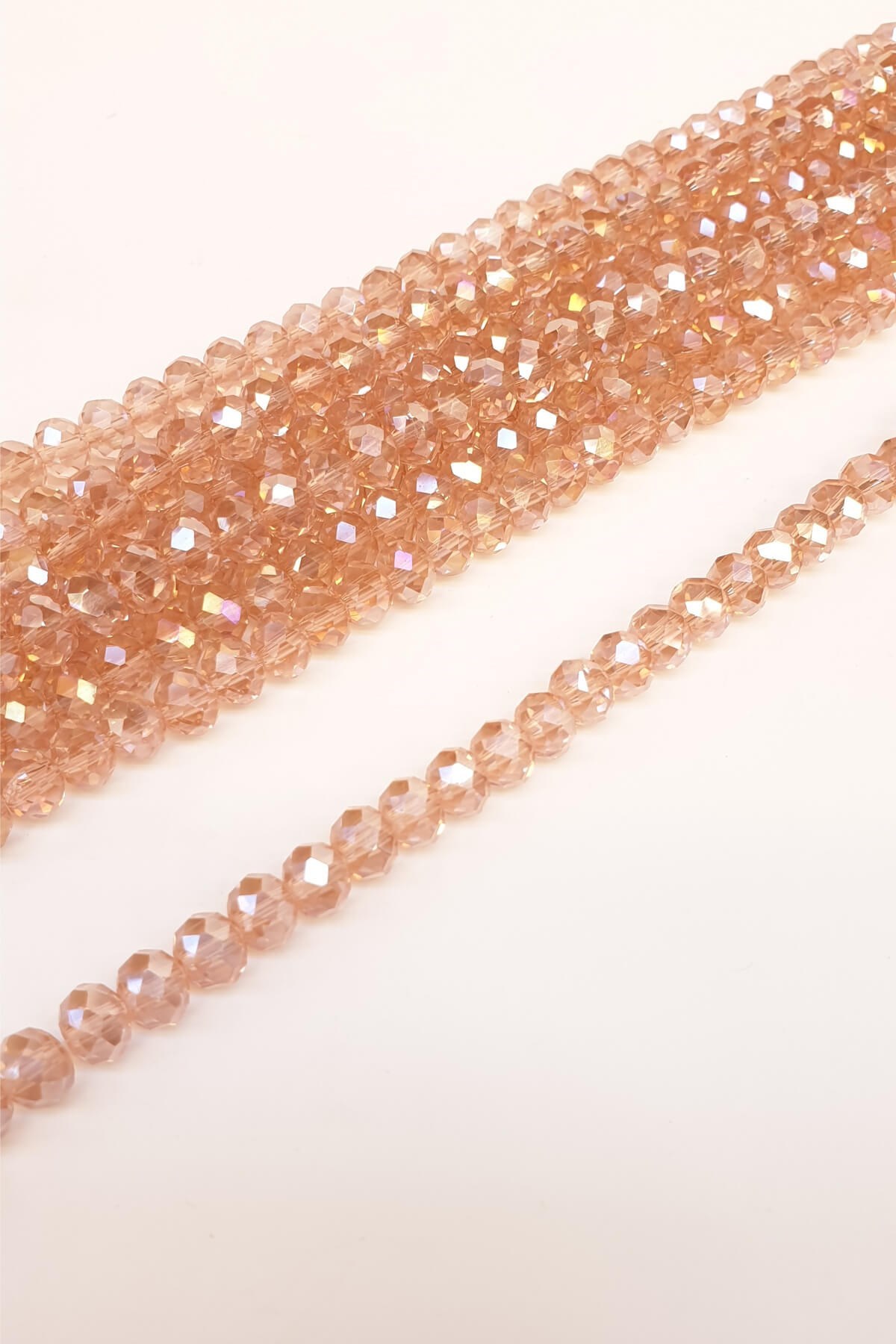 Koyu Pudra Kristal Boncuk 8 mm