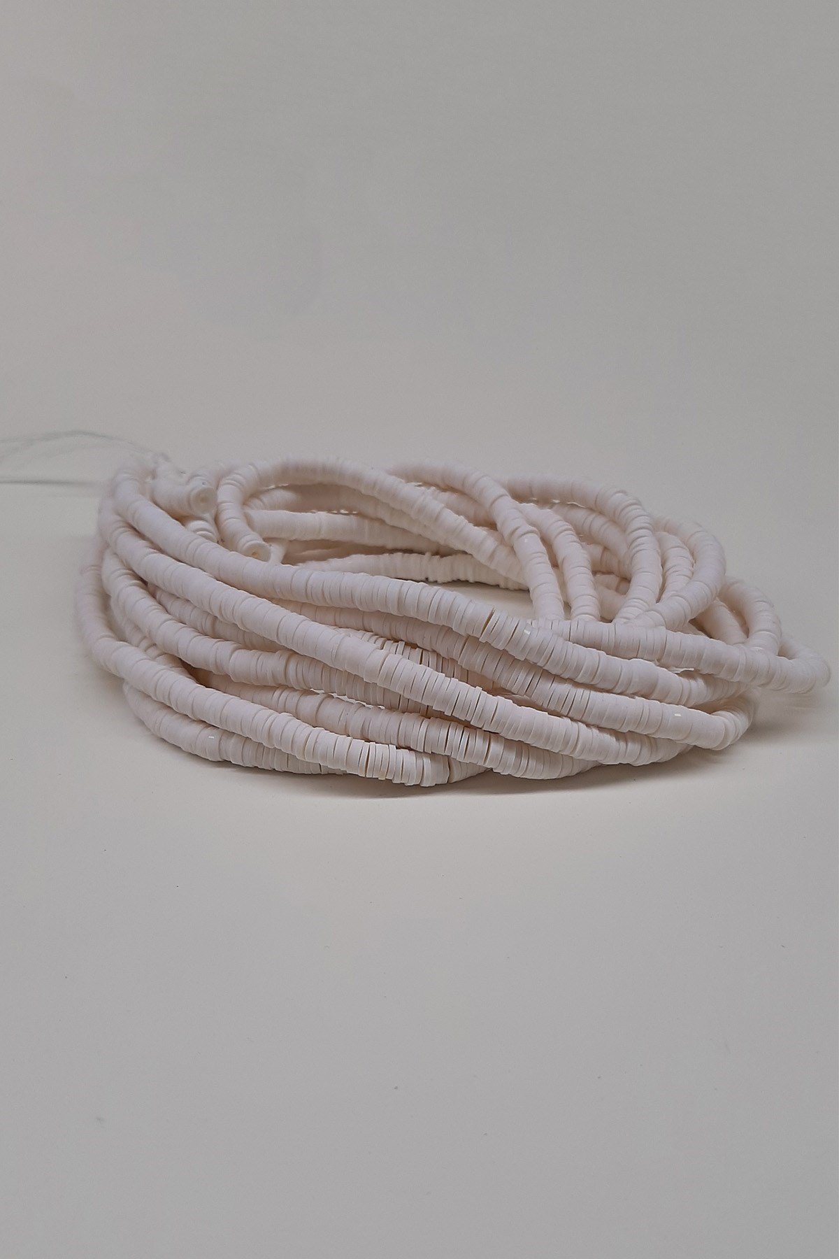 Krem Fimo Hamur Boncuk 6Mm