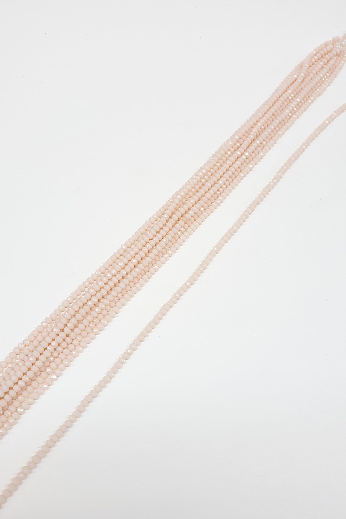 Kristal Boncuk Mat Krem 4 Mm
