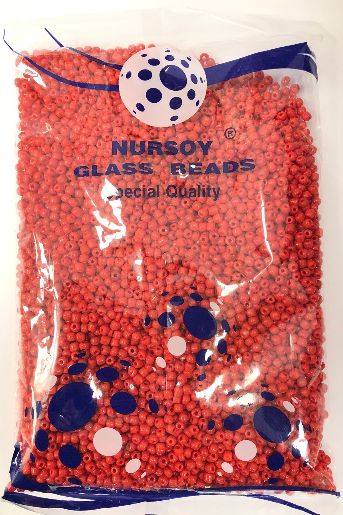 Mat Kırmızı Kum Boncuk 4 mm 500 gr