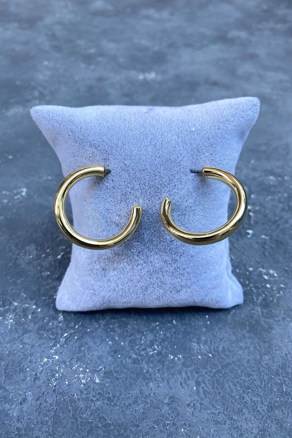 Metal Gold Halka Küpe