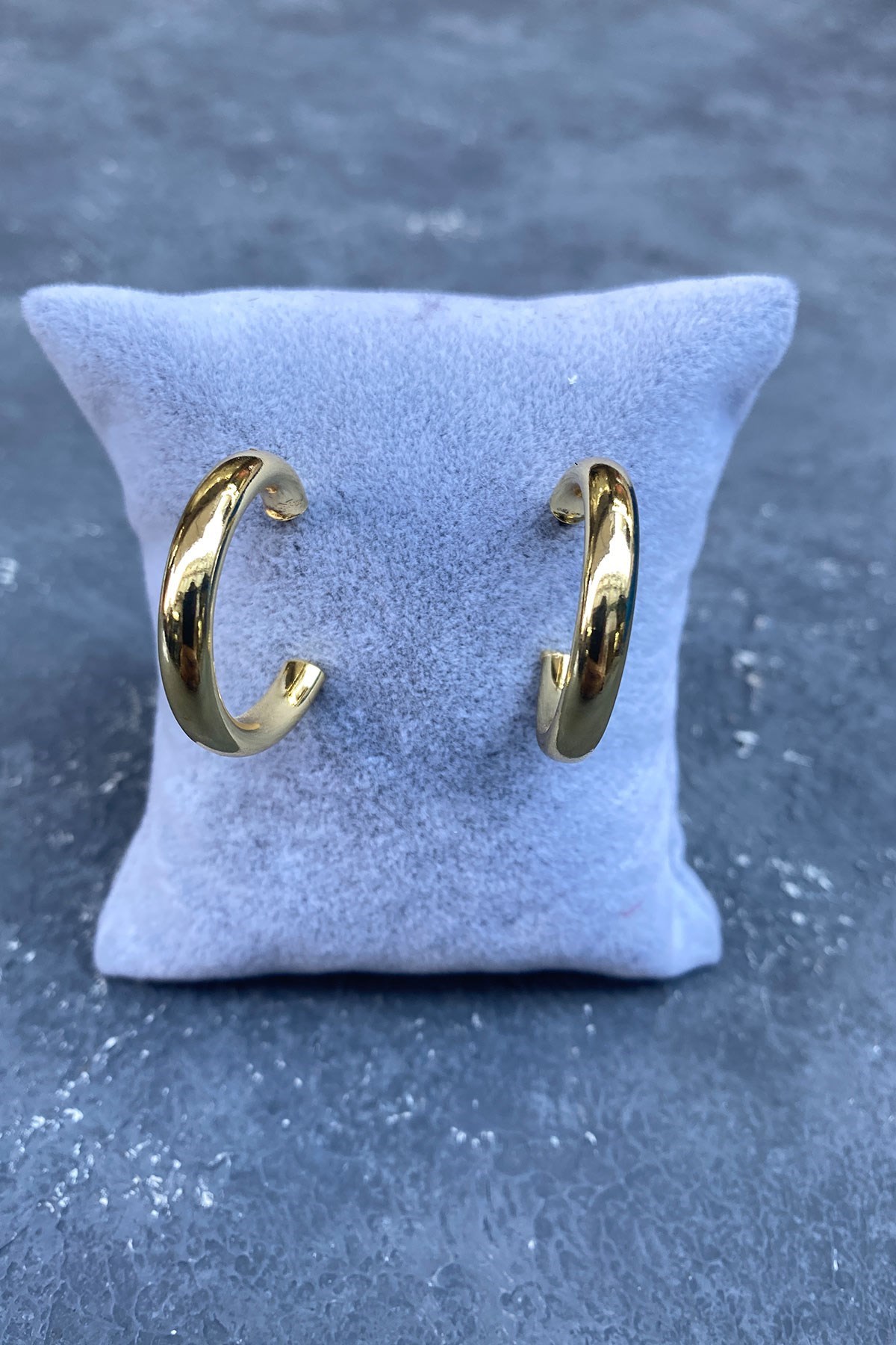 Metal Gold Halka Küpe