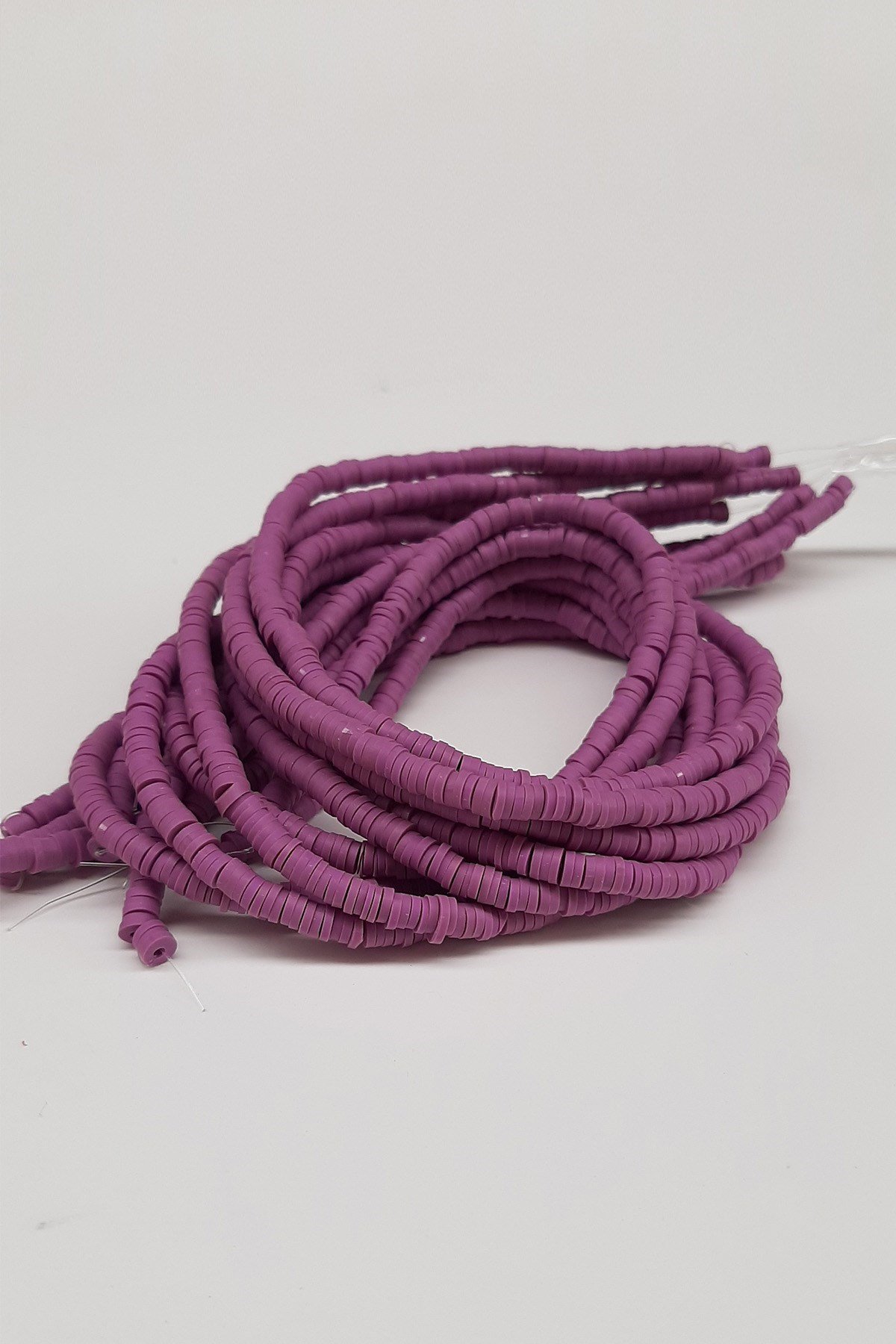 Mor Fimo Hamur Boncuk 4mm