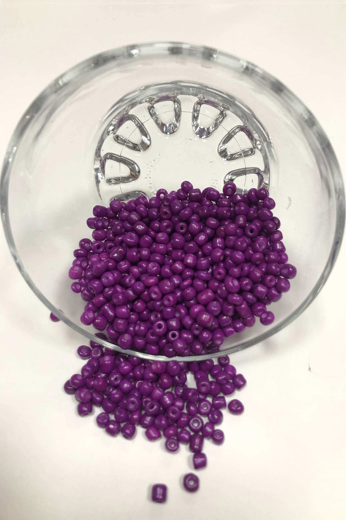 Mor Kum Boncuk Orta Boy 4 mm 50 gr