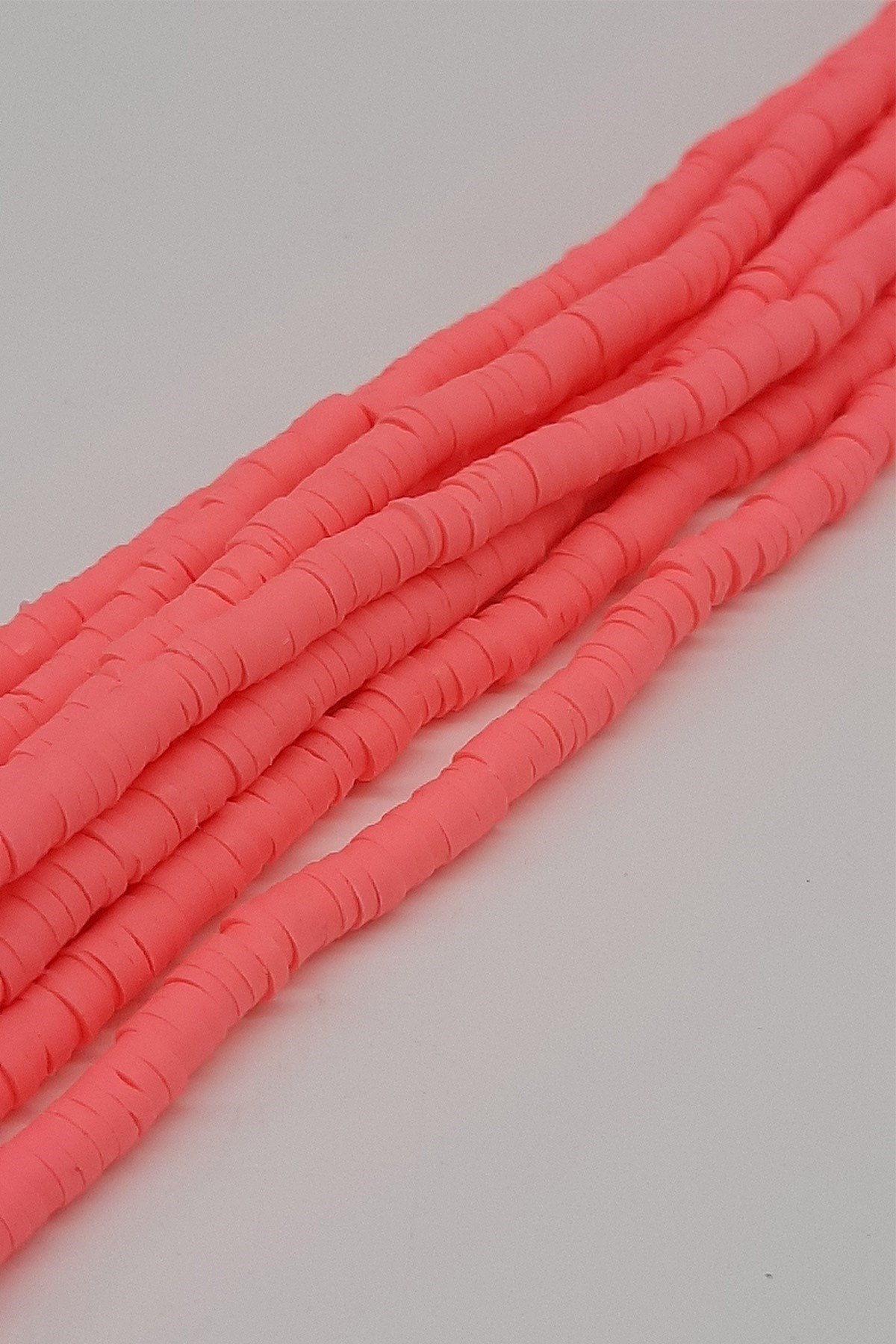 Neon Pembe Fimo Hamur Boncuk 4mm
