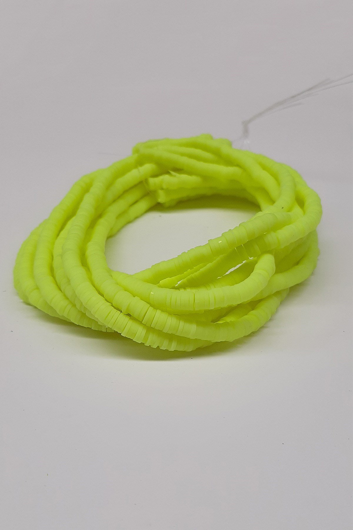 Neon Sarı Fimo Hamur Boncuk 6Mm
