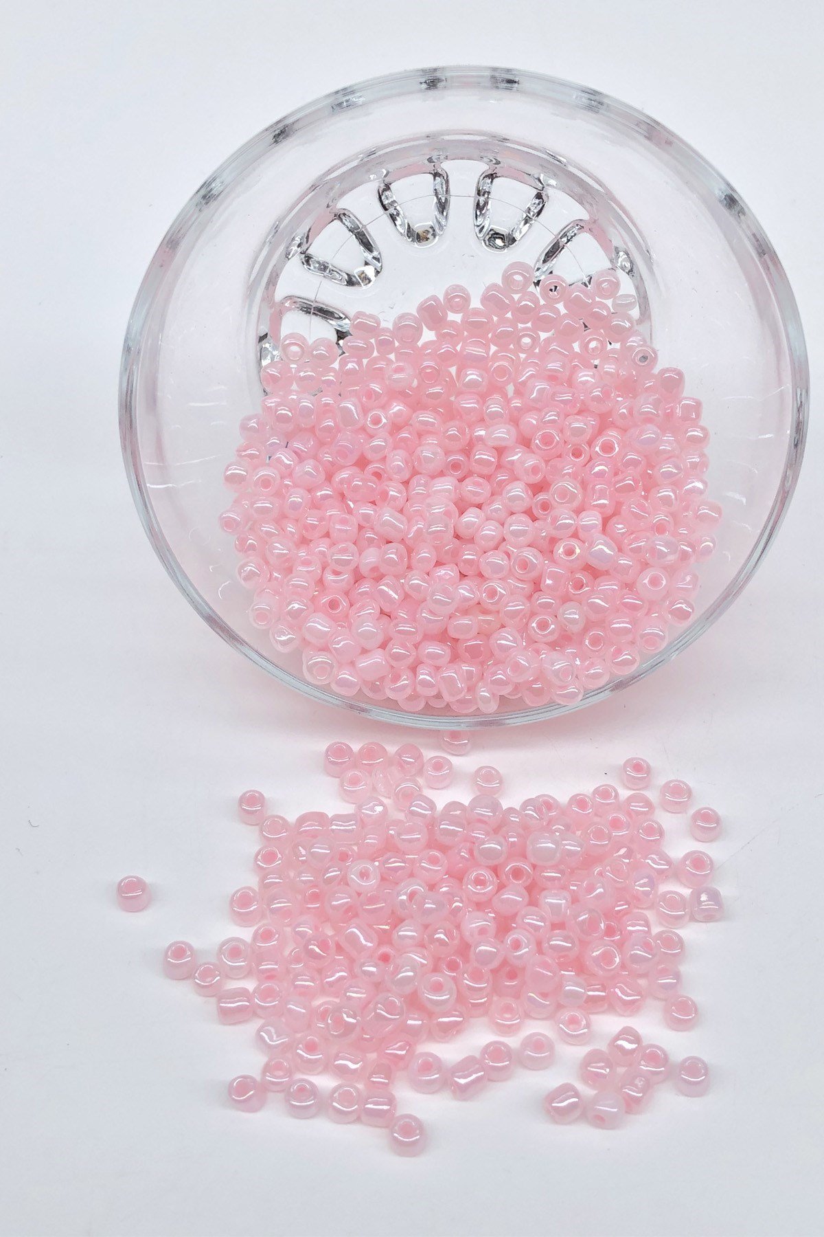 Parlak Pembe Rengi Kum Boncuk 4 mm