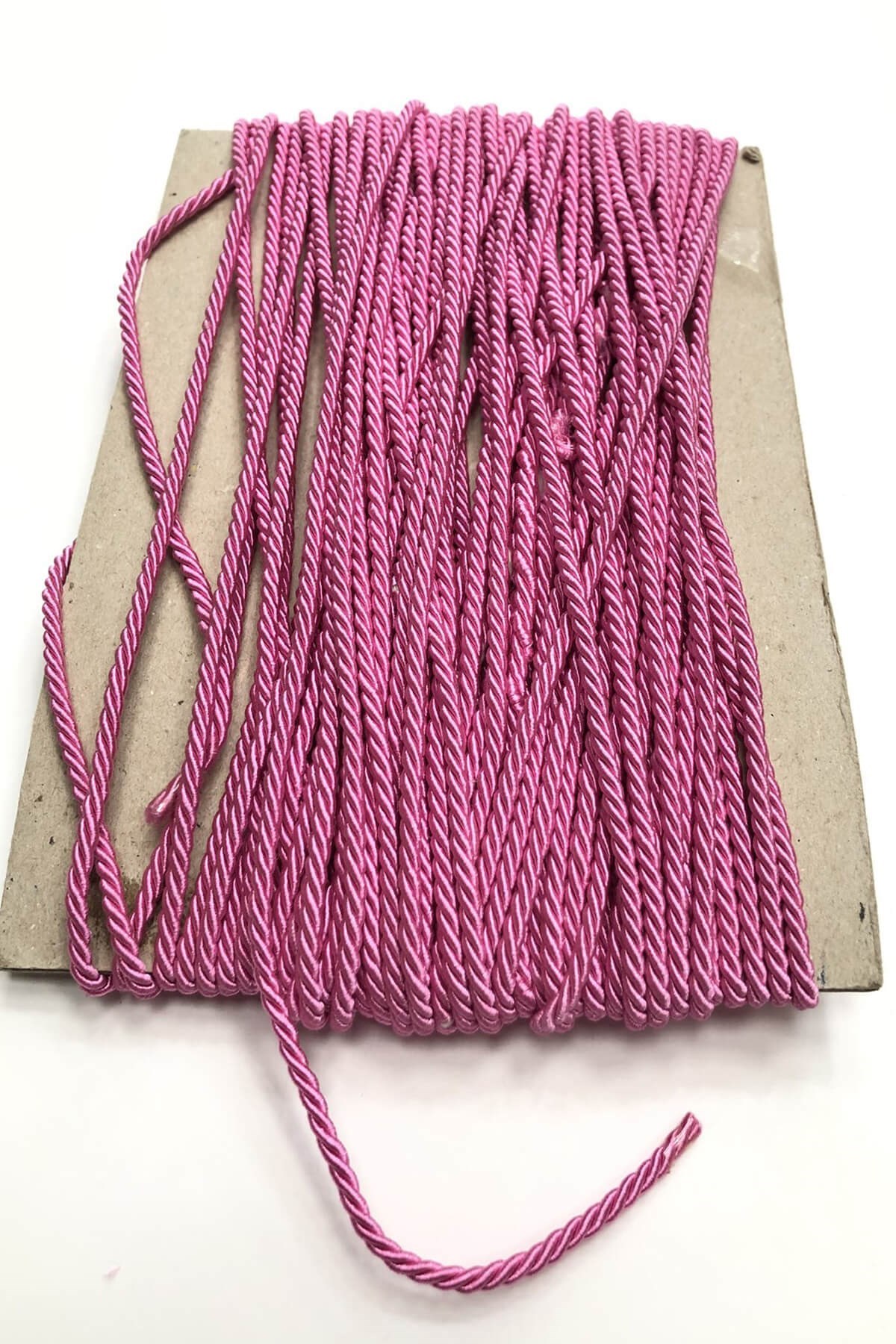 Pembe Kordon İp 3 mm 1 mt