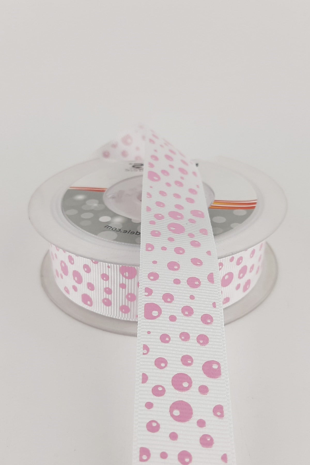 Pembe Neon Grogren Kurdele 2,5 cm 20 mt