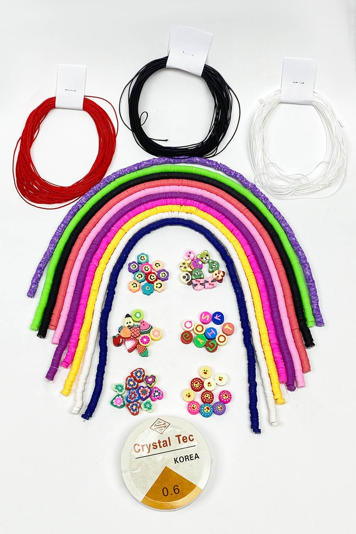 Rengarenk 6 mm Fimo Boncuk Takı Seti