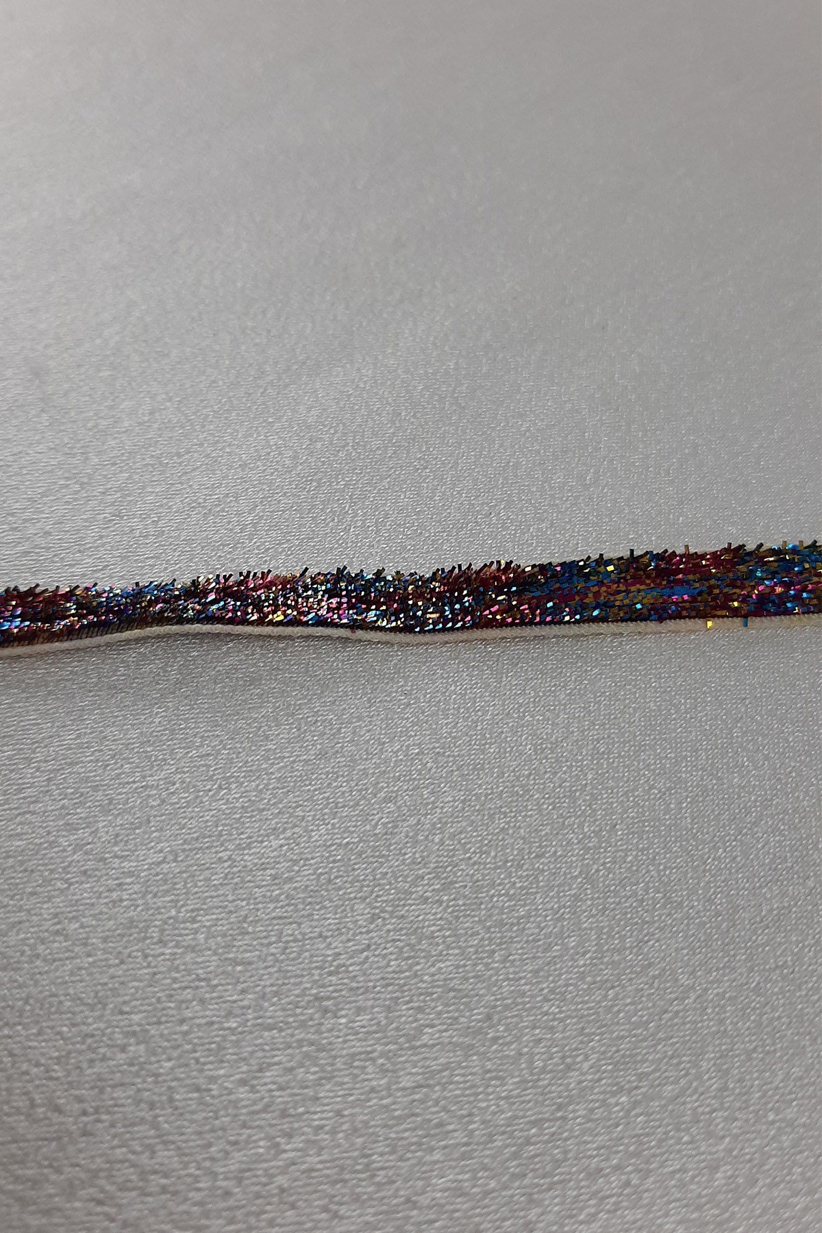 Rengarenk Simli Kadife Kurdele 6 mm