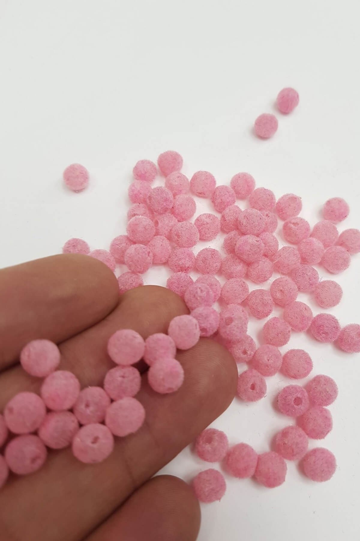 Renk Renk Kadife Boncuk 6 mm