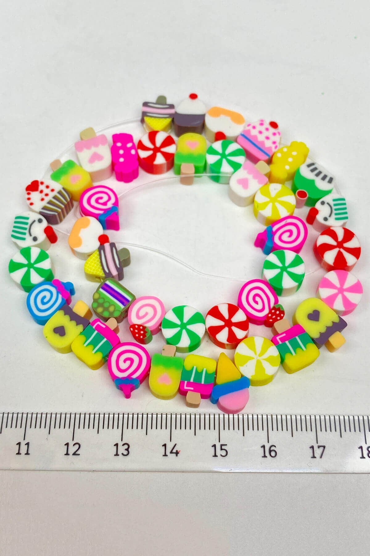 Renkli Şekerleme Motif Fimo Hamur Boncuk