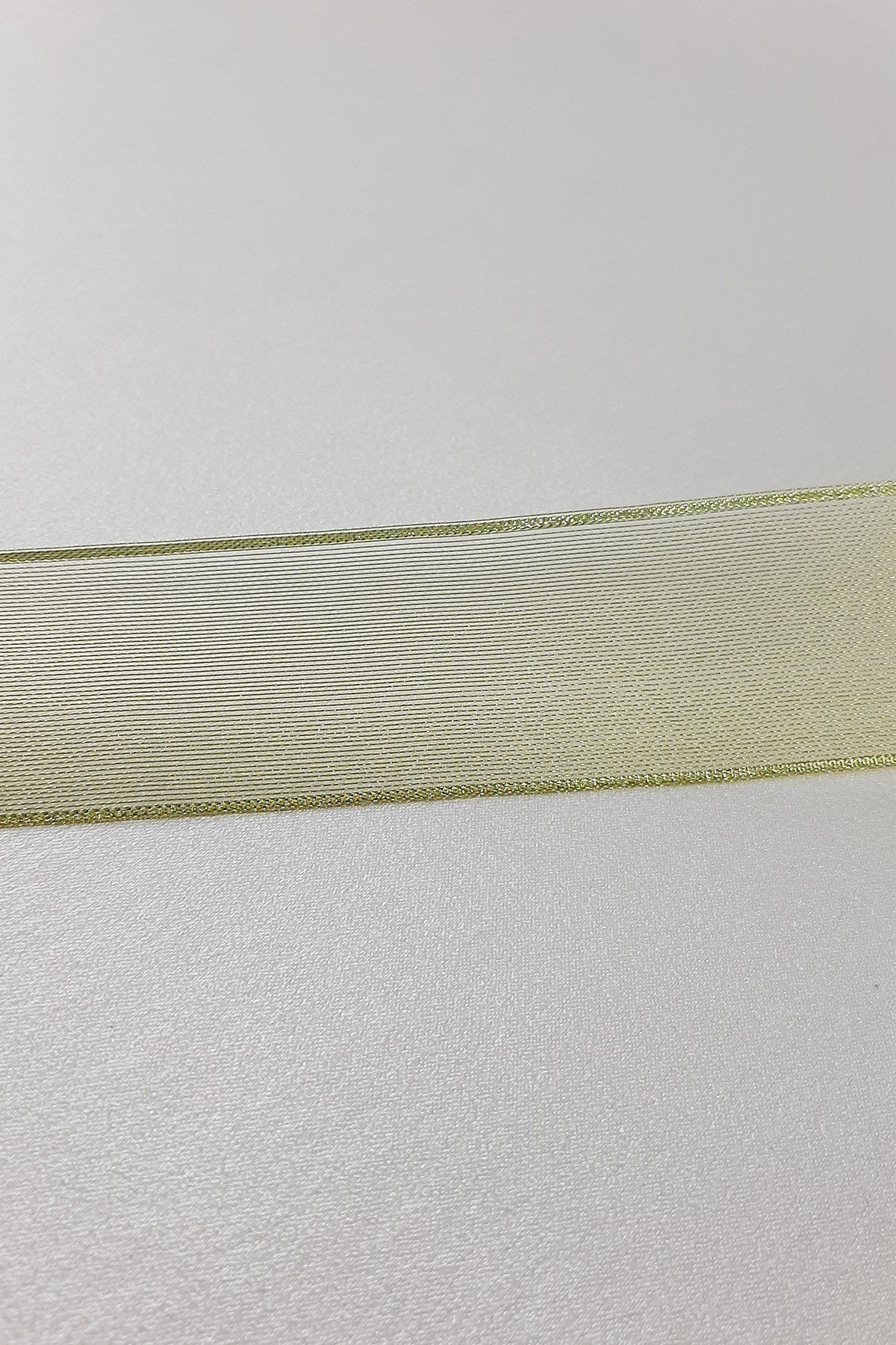 Sarı Simli Organze Kurdele 4 cm