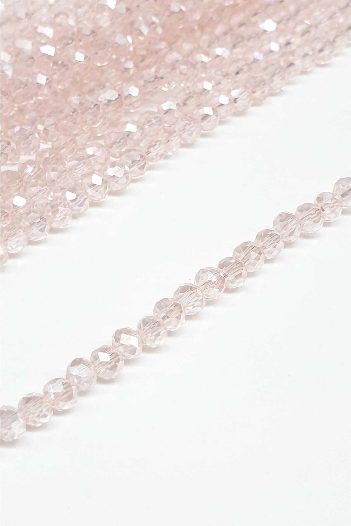 Şeffaf Pudra Kristal Boncuk 4 Mm