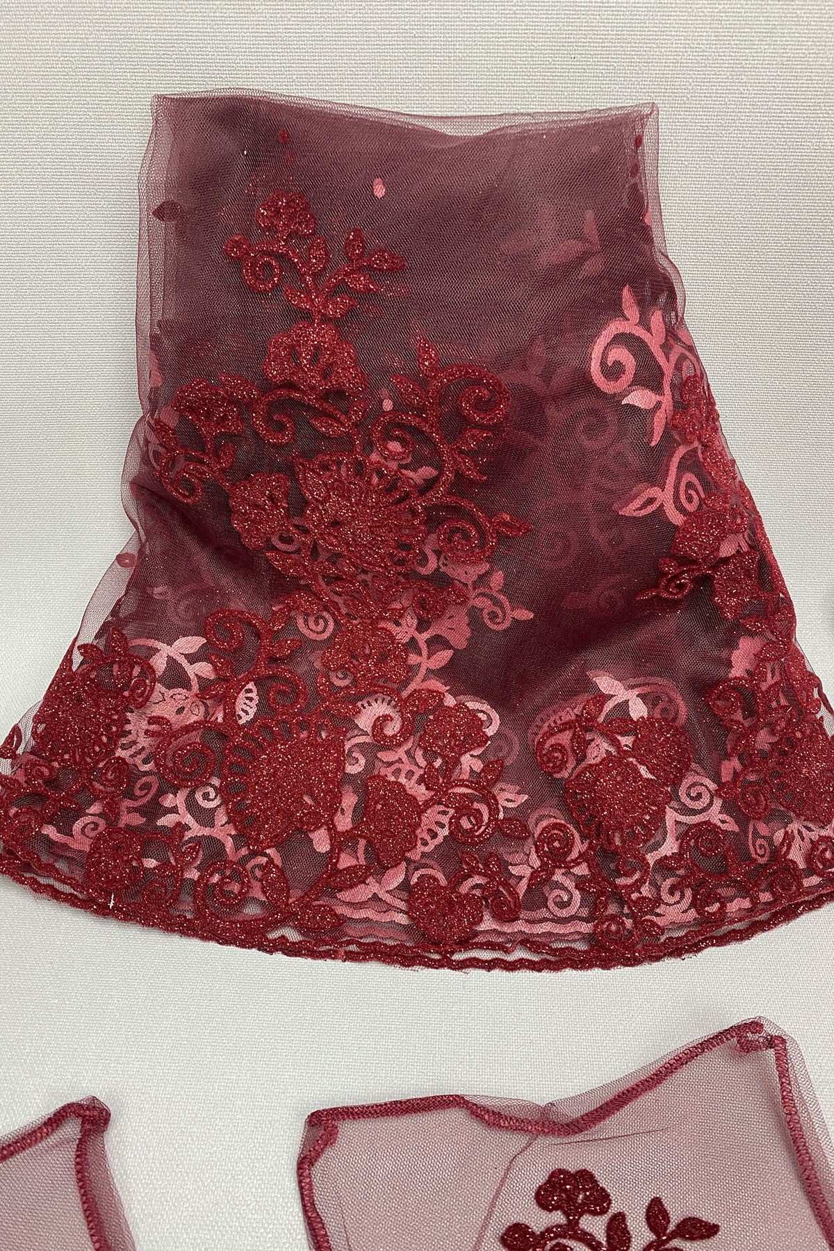 Simli Gelin Yüz Örtüsü ve Ay Yıldızlı Damat Örtüsü Takı Kurdelesi