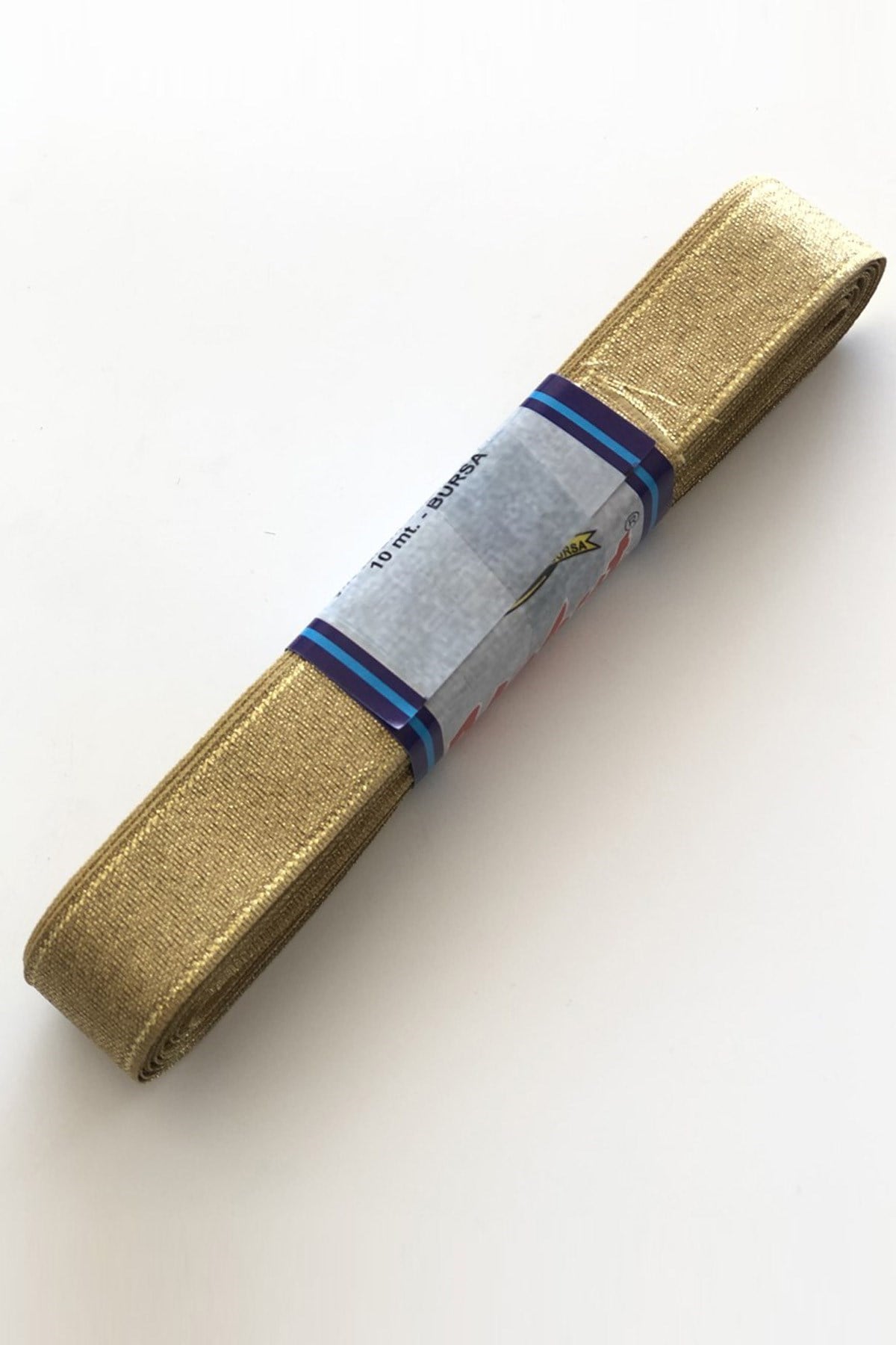 Simli Sarı Saten Kurdele 2 cm