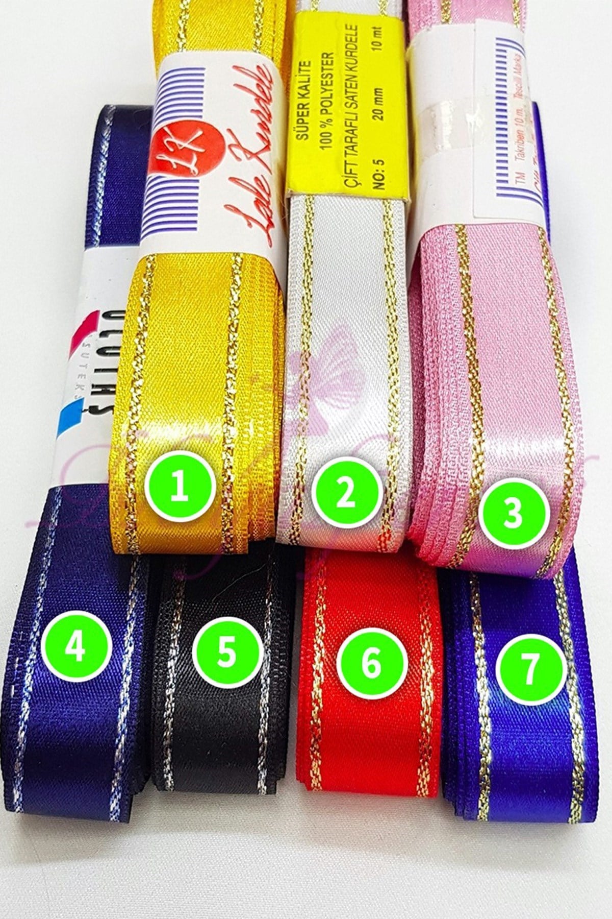Simli Saten Kurdele 2Cm