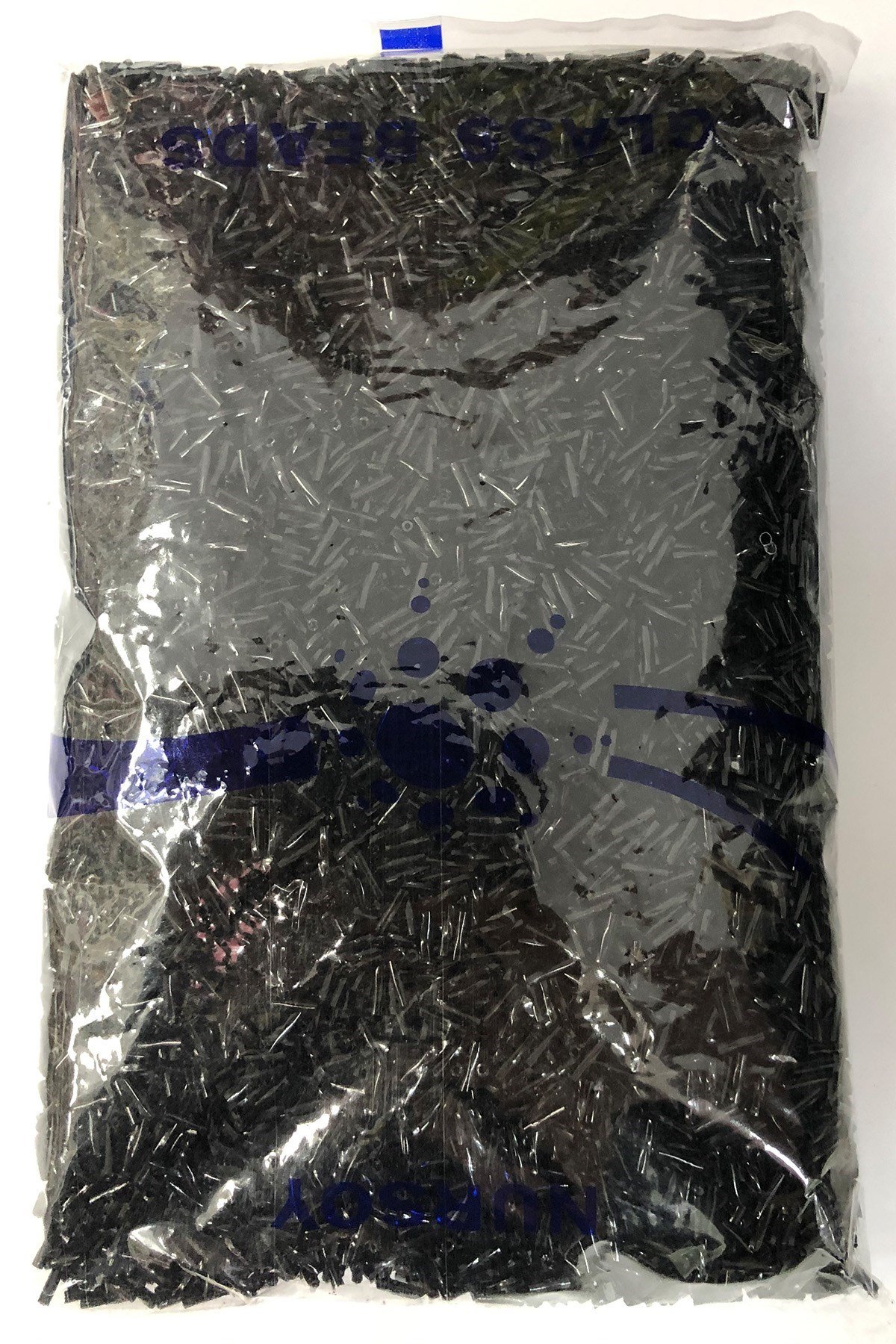 Siyah Burgulu Boru Boncuk 500 gr