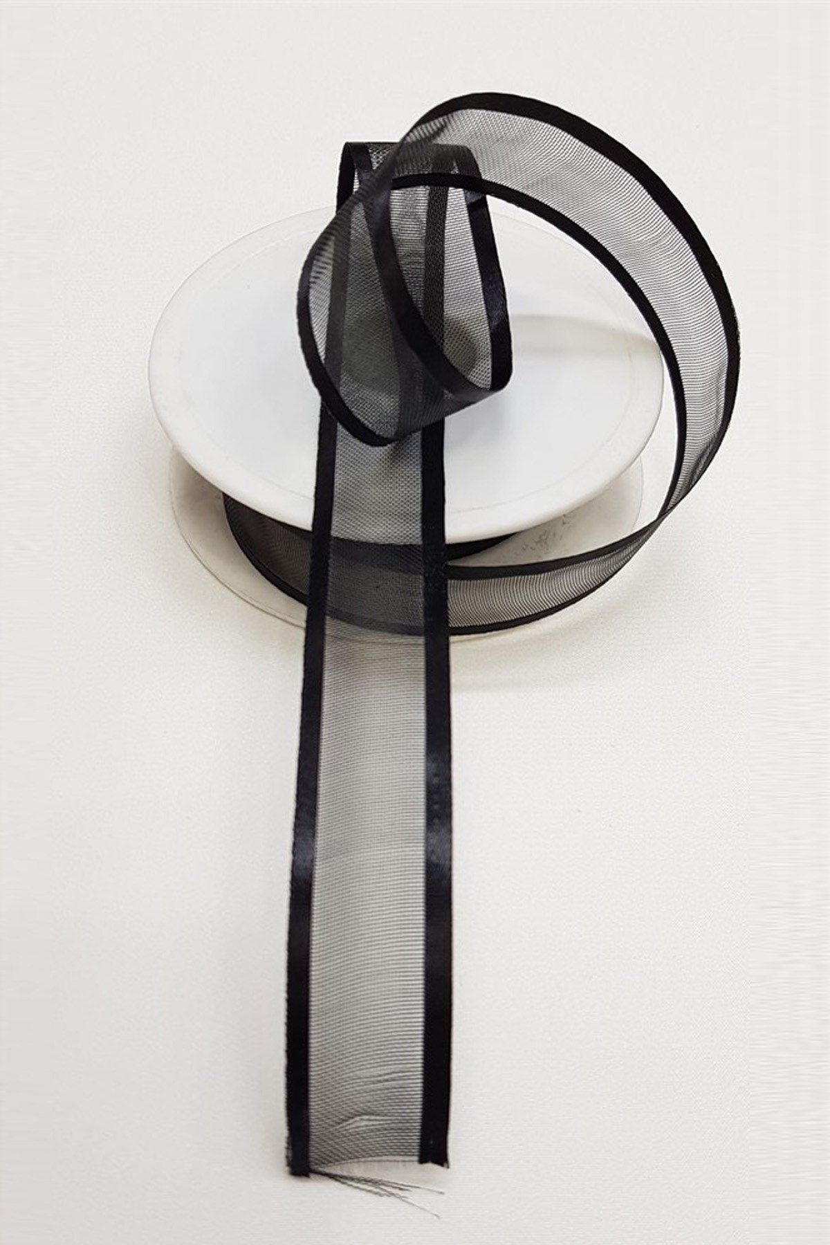 Siyah Organze Saten Kurdele 2,5Cm