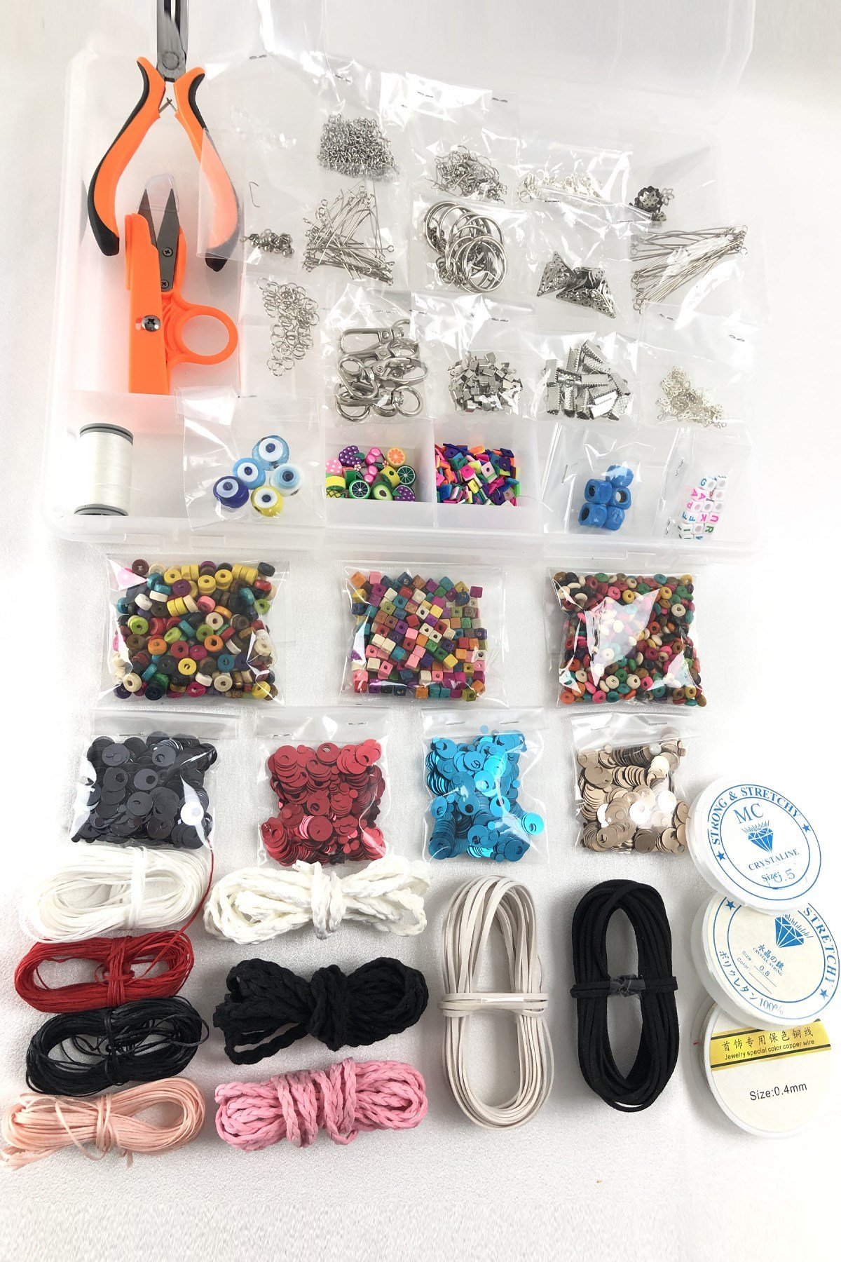 Takı Yapım Malzemesi Pul ve Ahşap Boncuklu Set