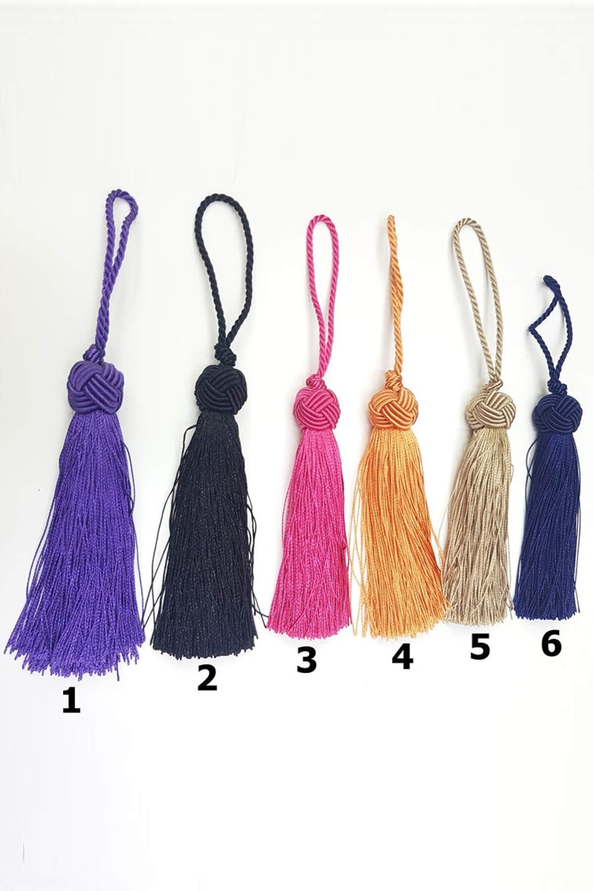 Tekli Topuz Örgülü Püskül 12cm
