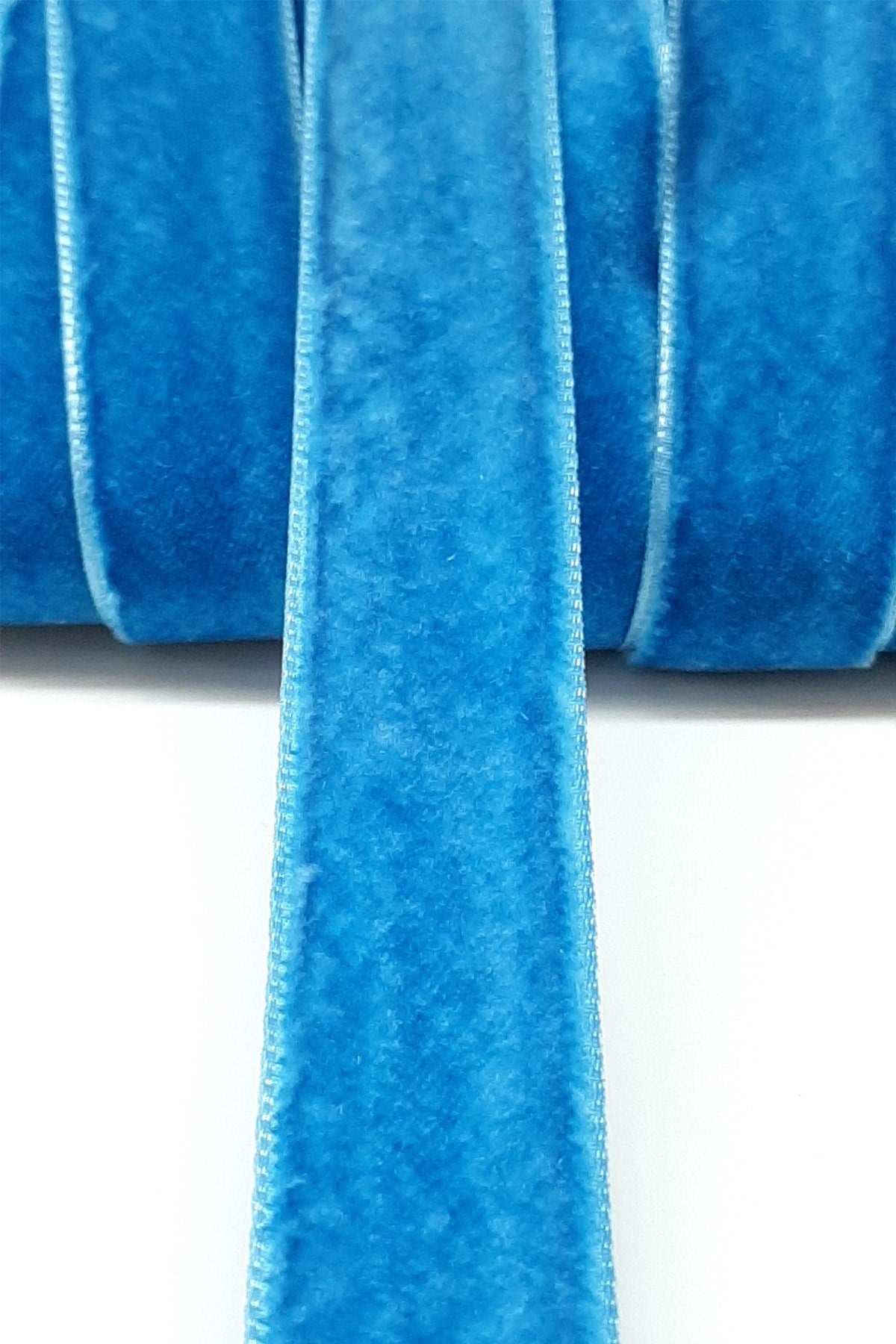 Turkuaz Kadife Kurdele 2 cm