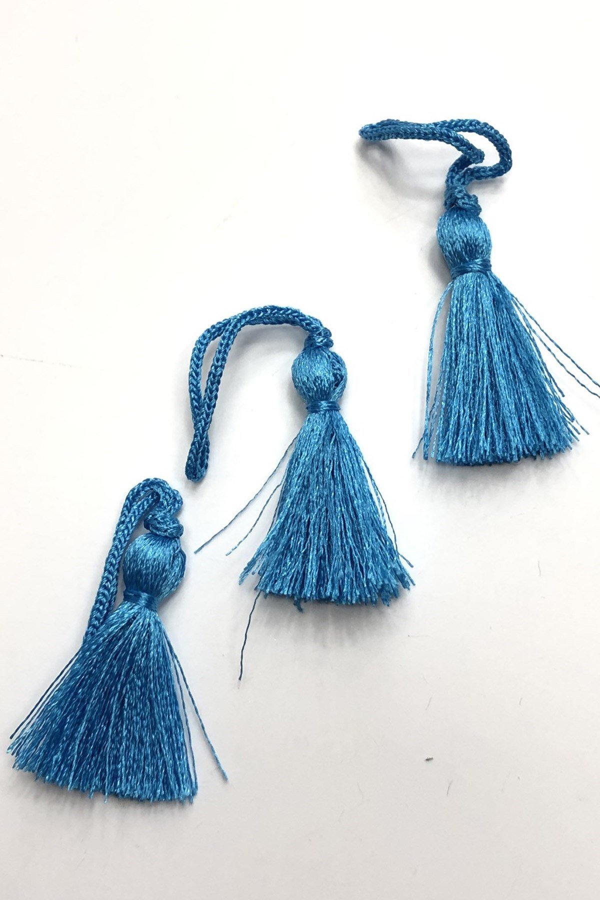 Turkuaz Tekli Püskül 4 cm (10 adet)