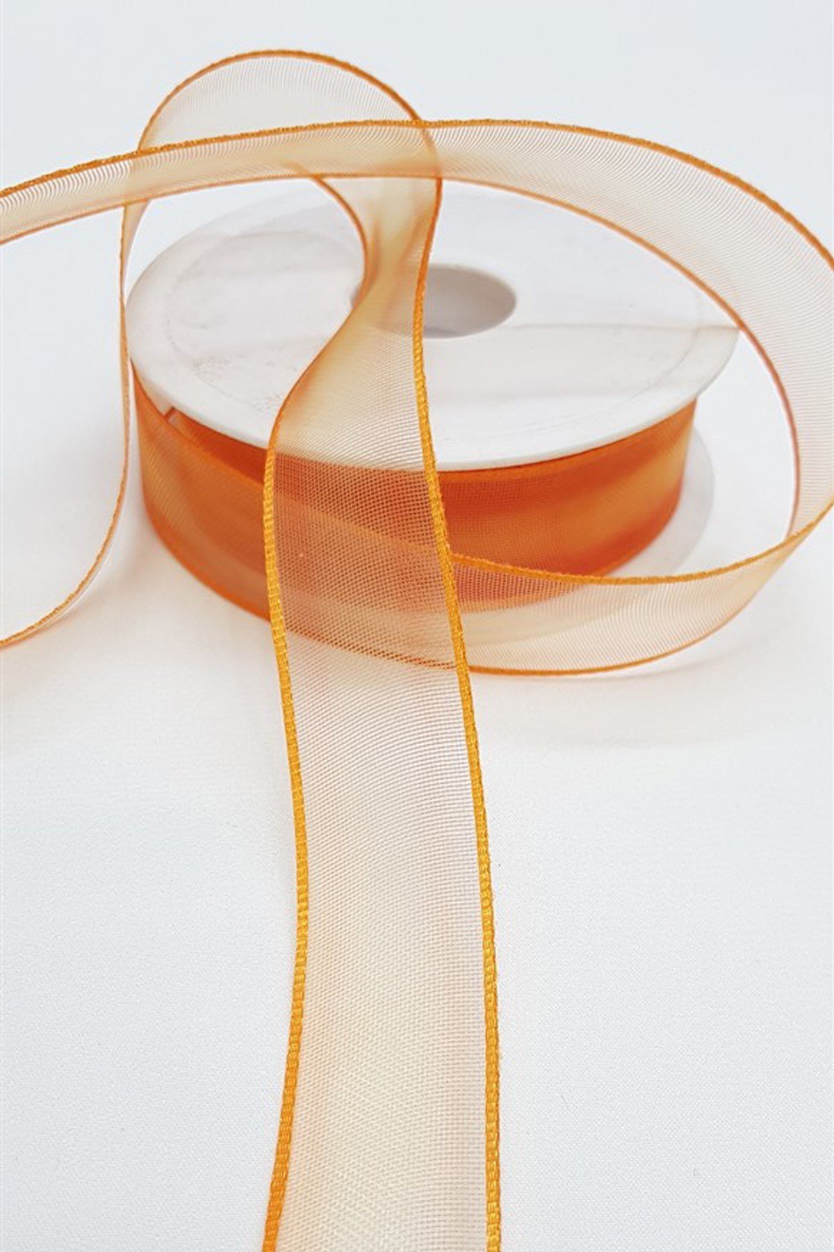 Turuncu Organze Saten Kurdele 2,5Cm