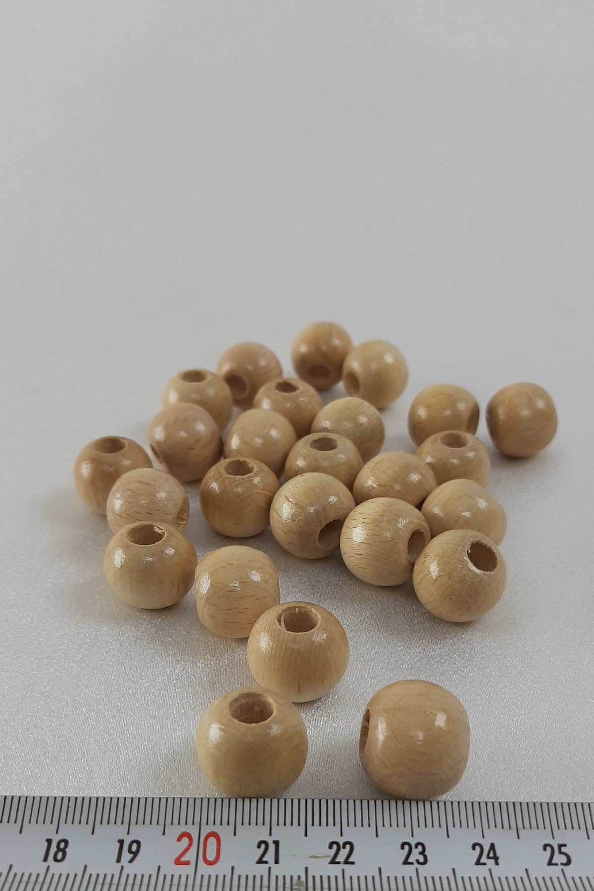 Vernikli Doğal Ahşap Boncuk 15mm