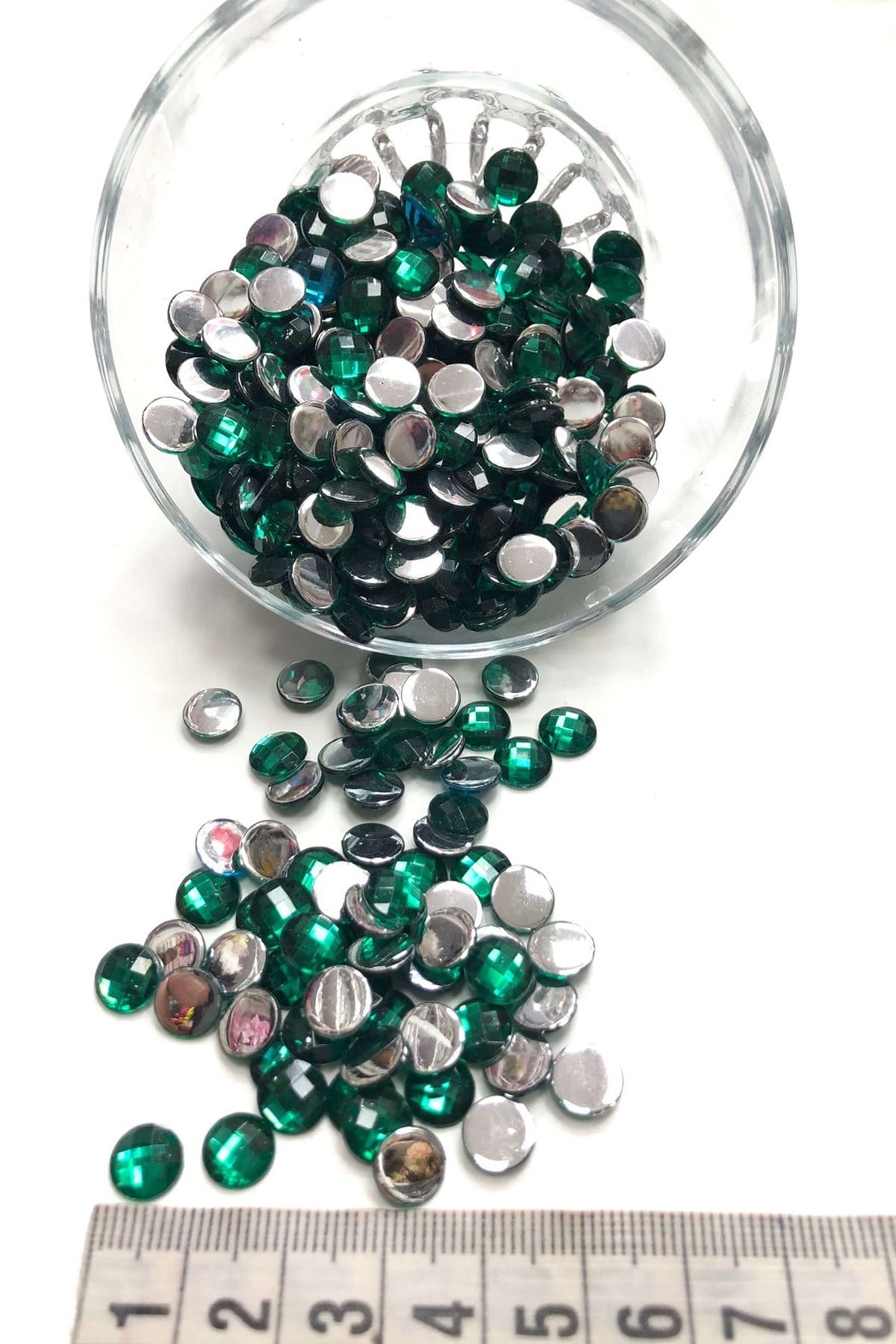 Yeşil Oval Plastik Dikme Taş 20 gr