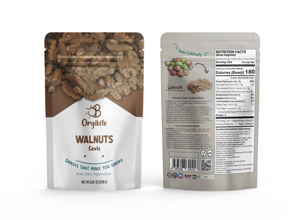 Orgibite 250 GR Ceviz