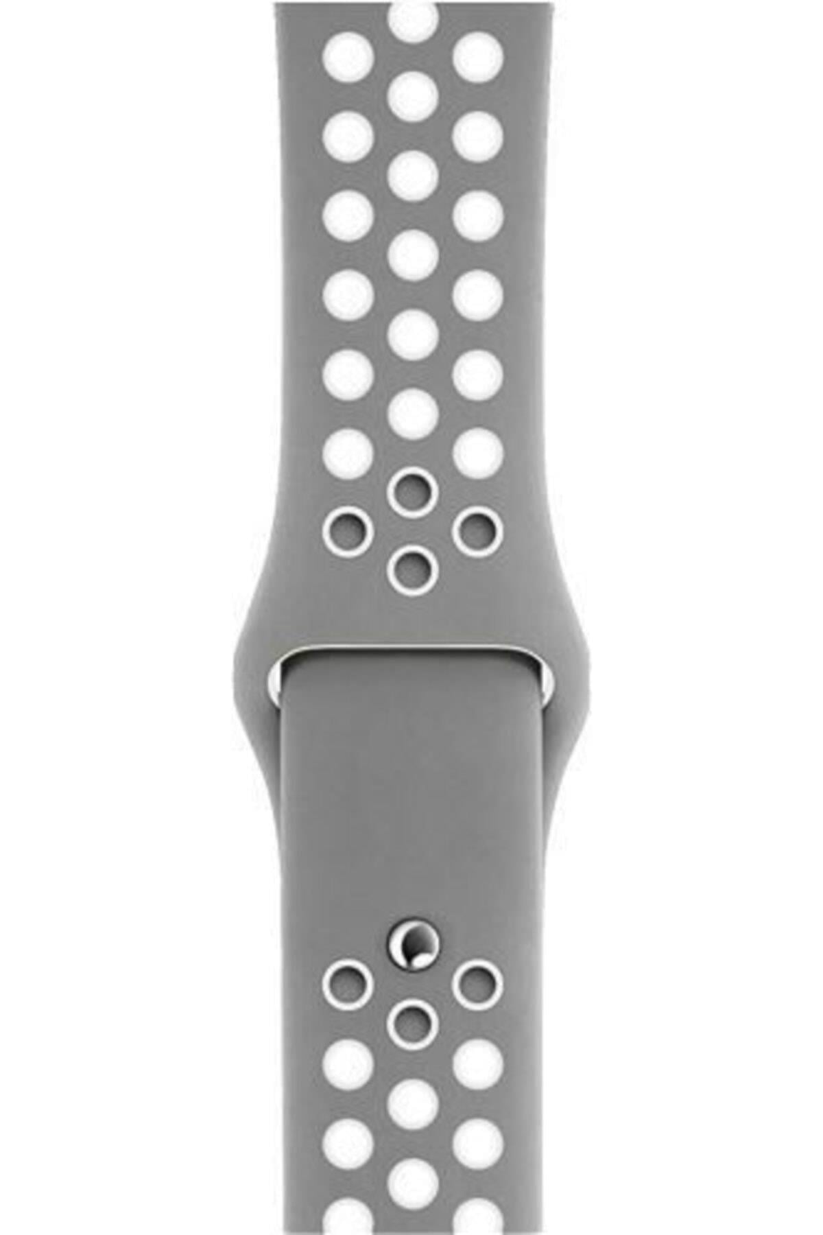 Amafit Gts 2 Mini Için Delikli Silikon Kordon Kayış Siyah Beyaz