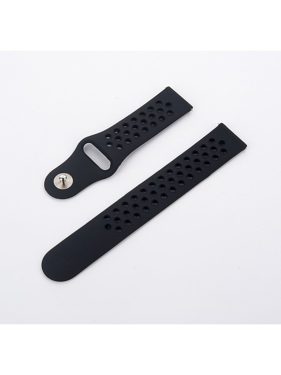 Amazfit Health Watch Bip 2 Uyumlu Delikli Silikon Kordon Kayış Gri Beyaz