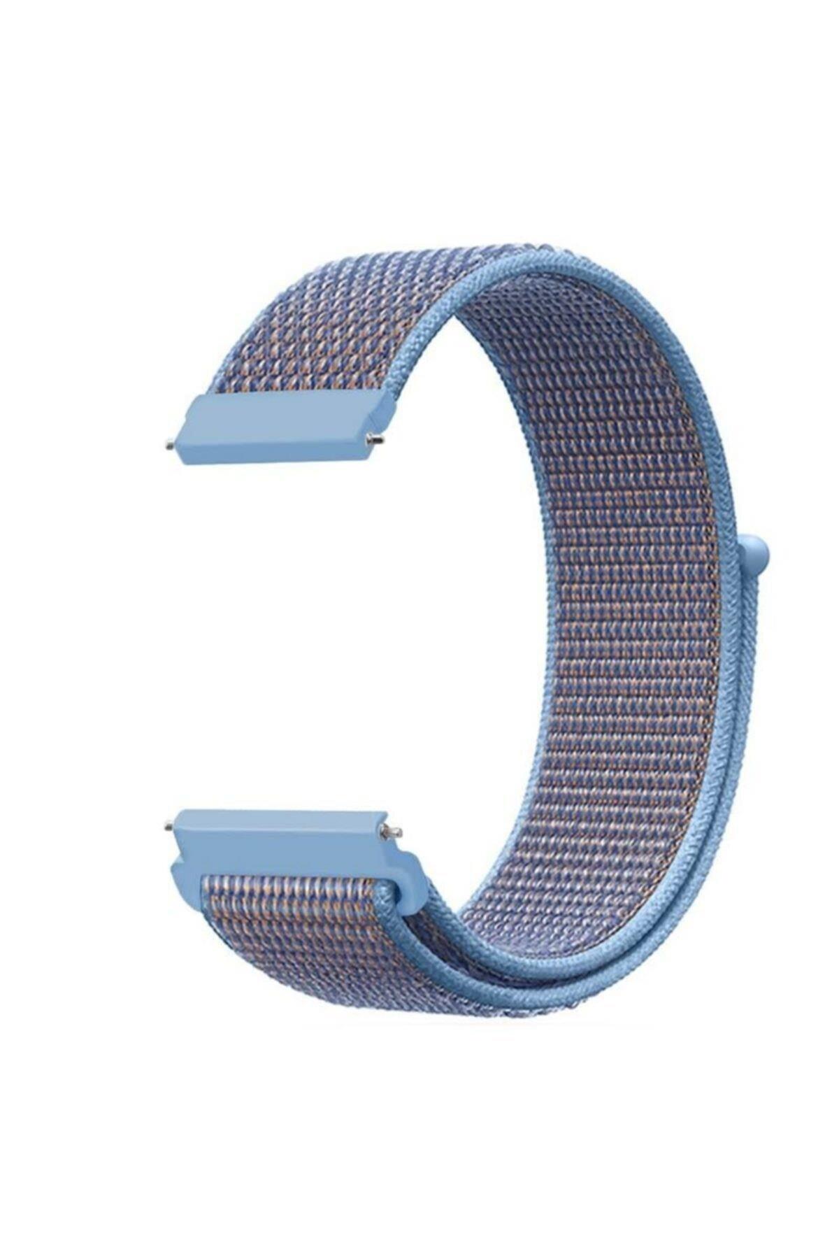Coros Apex 42 Mm Için Dokuma Kordon Lacivert Çizgili