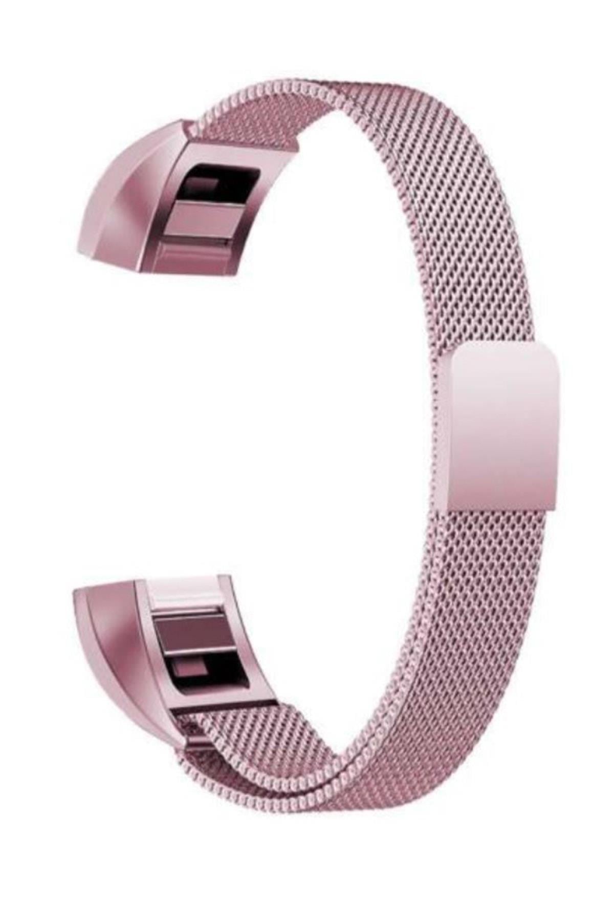 Fitbit Alta Uyumlu  Metal Milanese Kordon Rose