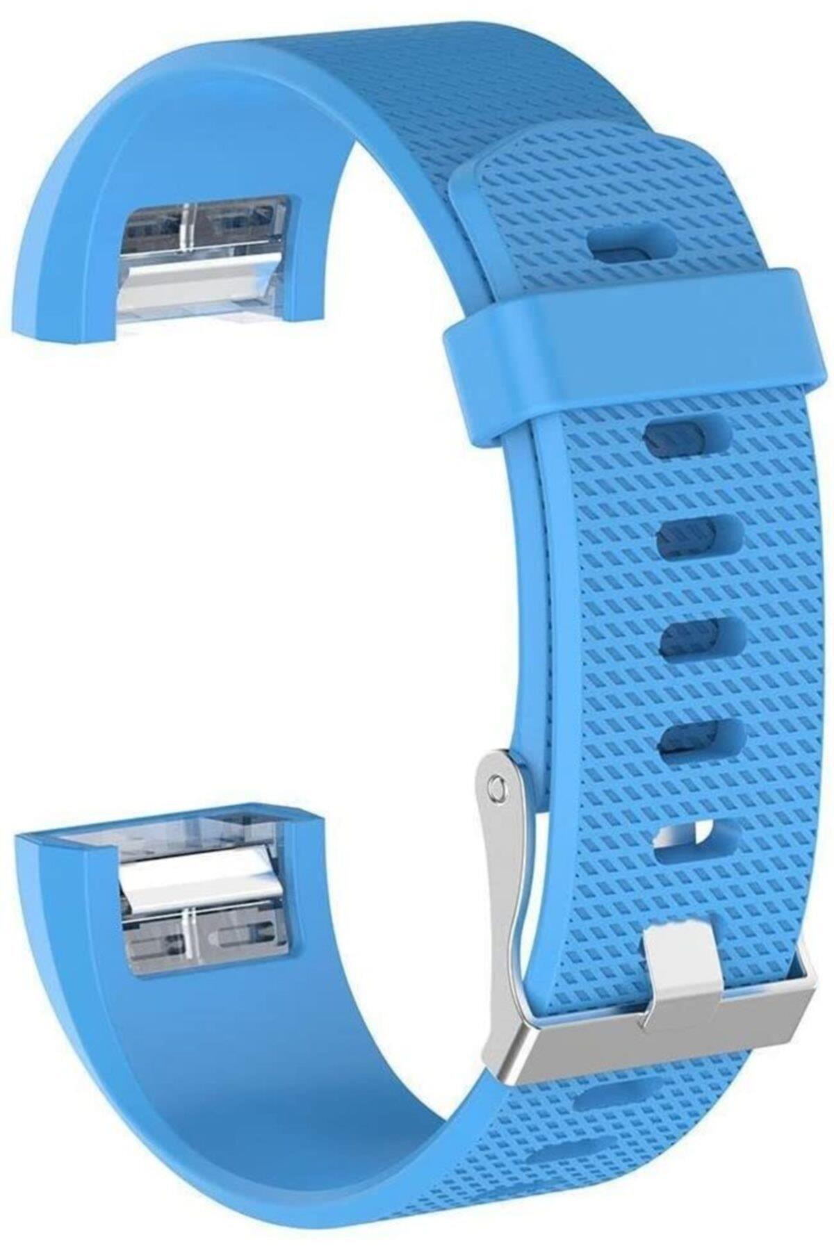 Fitbit Charge 2 Için Large Beden(l Sıze) Silikon Kordon Koyu Mavi